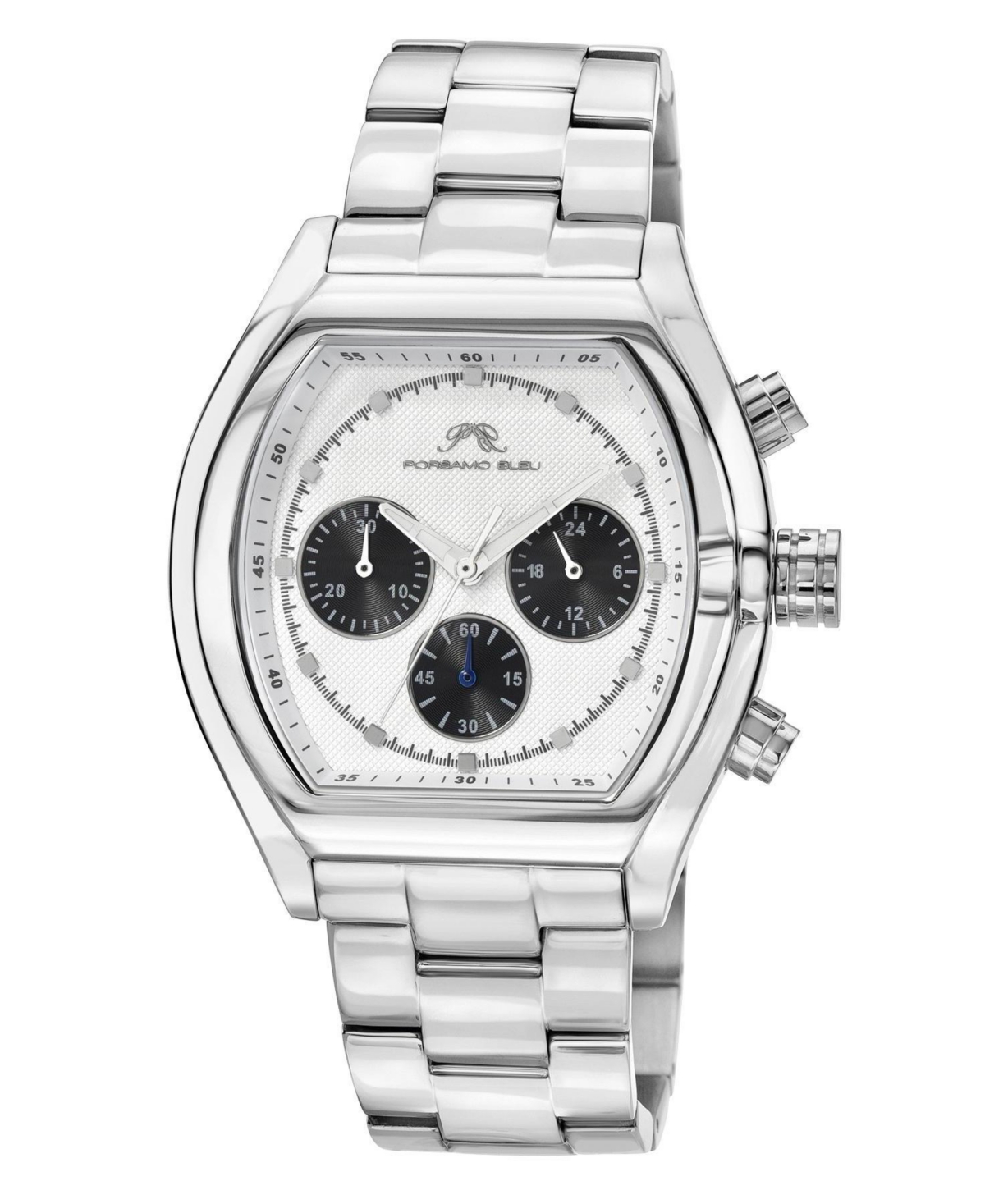 Roman Stainless Steel Silver Tone & White Men's Watch 1291BROS - White