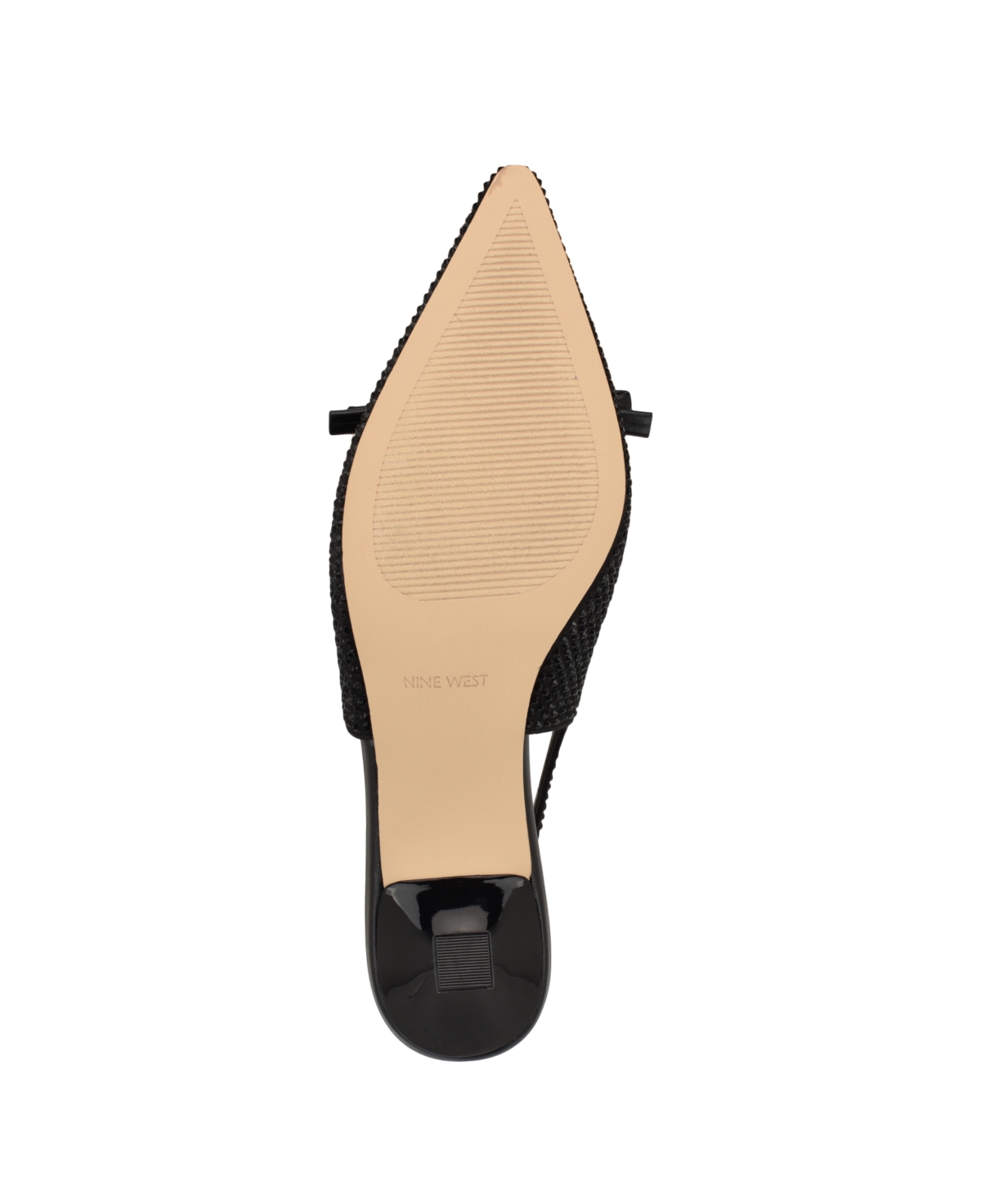 NINE WEST WOMEN'S WUNDER EMBELLISHED SLINGBACK KITTEN HEEL PUMPS 