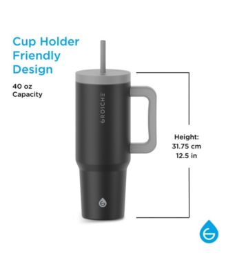 40oz Insulated Tumbler with Straw and Handle