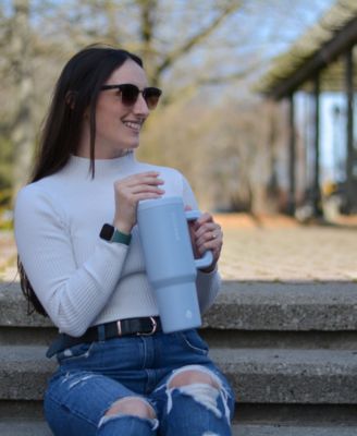 40oz Insulated Tumbler with Straw and Handle