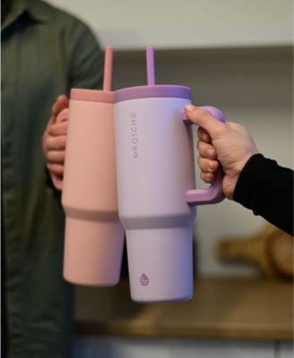40oz Insulated Tumbler with Straw and Handle