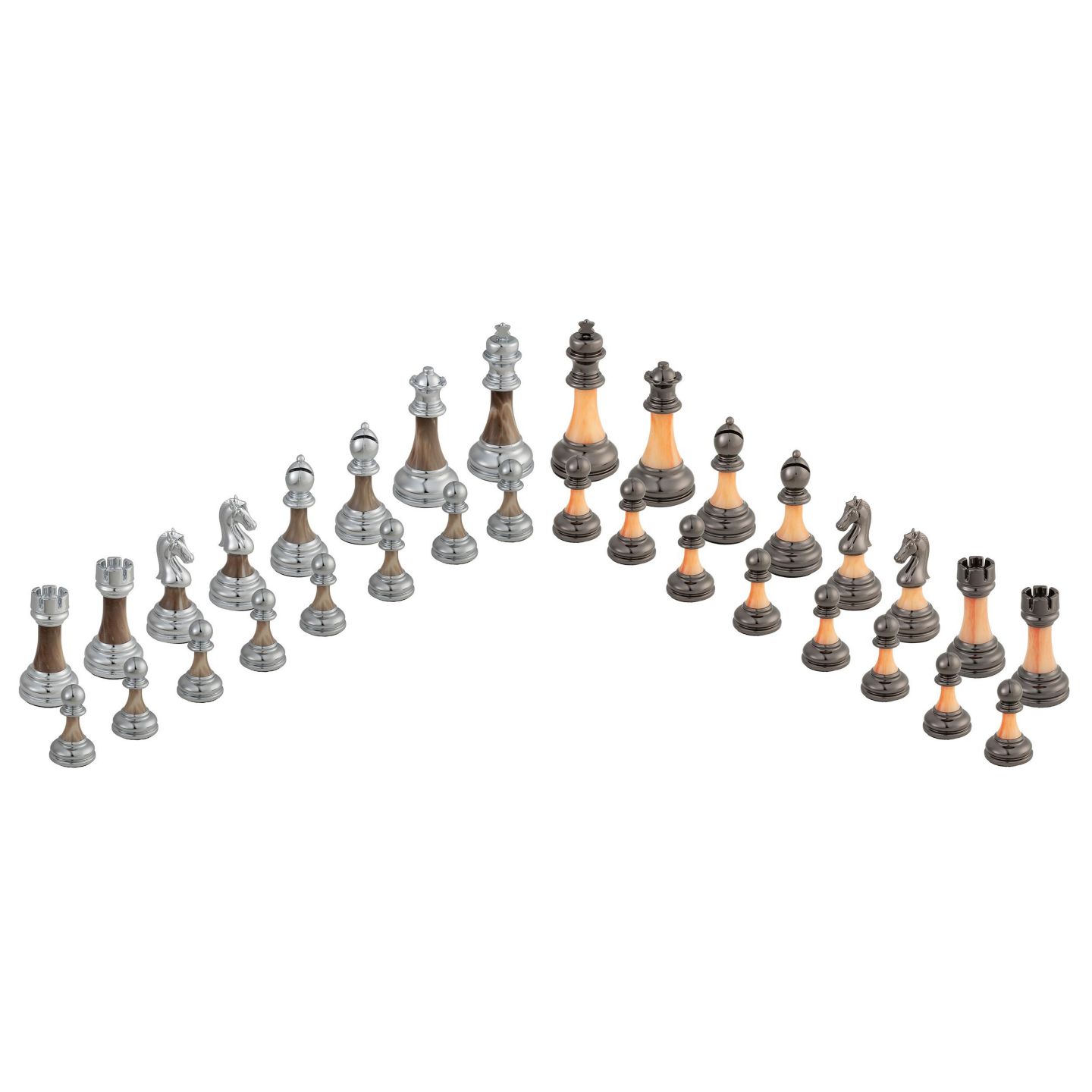Детские игрушки Bobby Fischer Metal & Acrylic Chess Pieces, 32 Piece Set, от 14 лет, цвет: Серебряный — фото 5