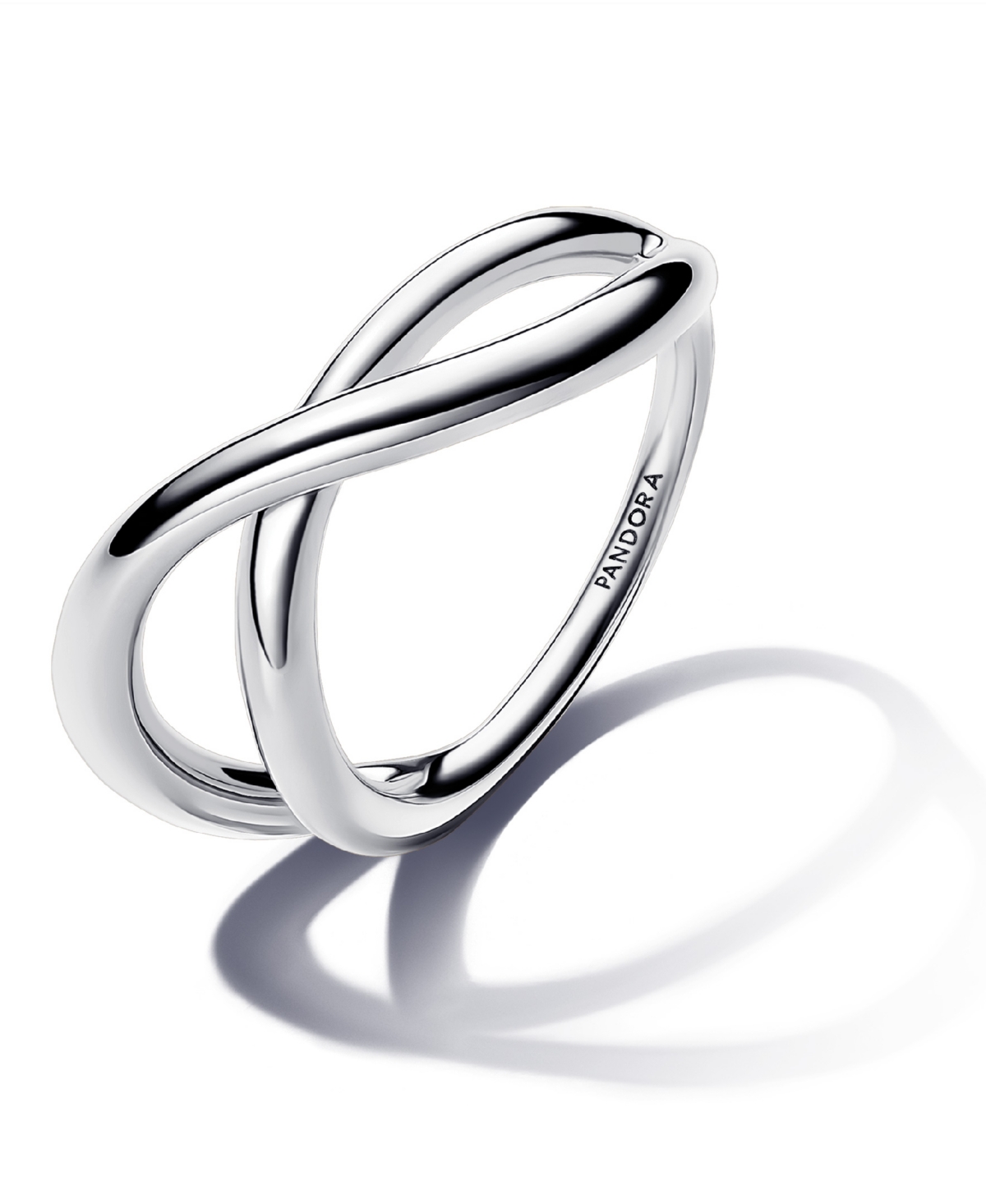 Shaped Infinity Ring - Silver