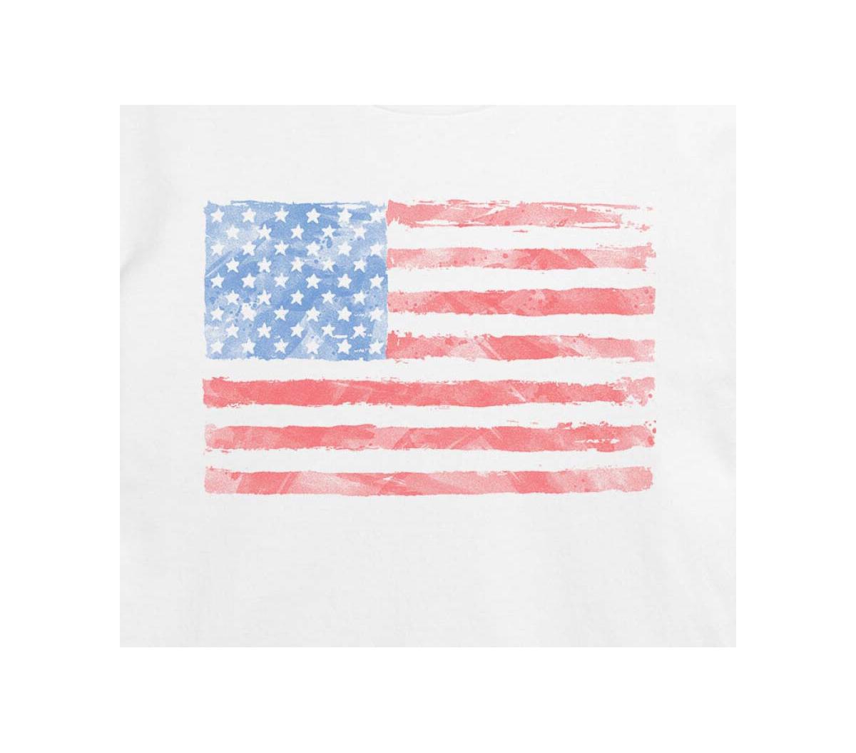 Good Vibes Llc Hybrid Apparel Trendy Juniors Flag Cropped Tee In White