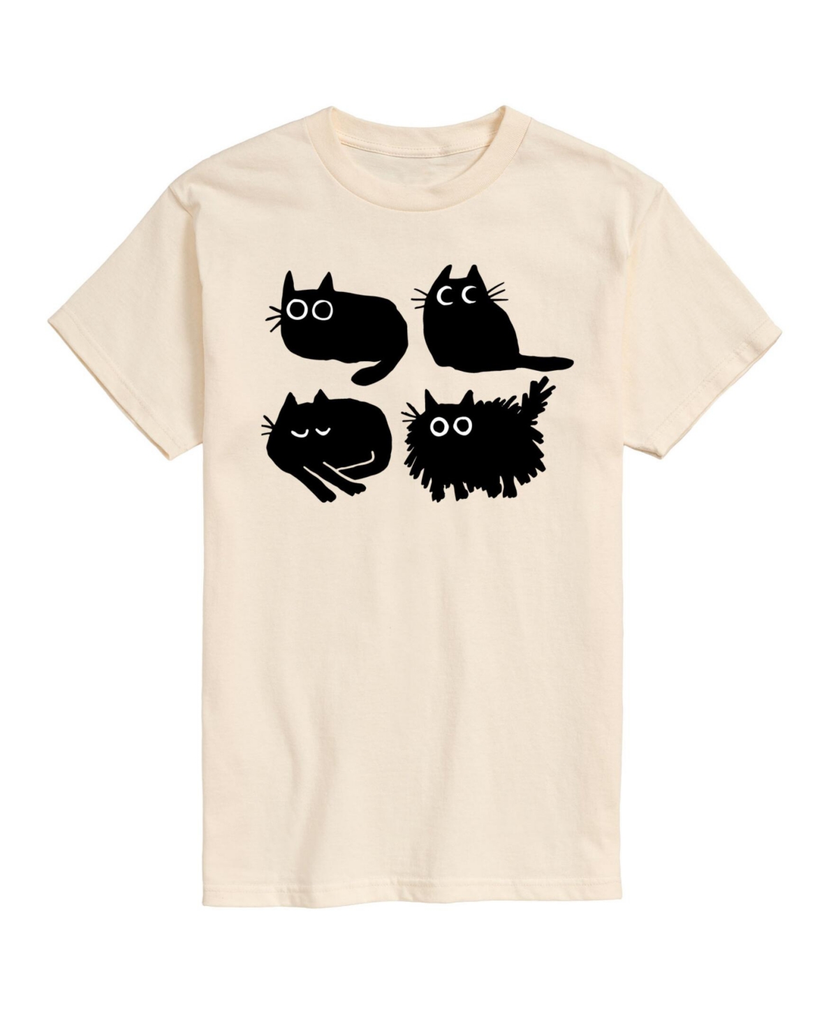 Good Vibes Llc Hybrid Apparel Trendy Juniors Cat Grid Graphic Tee In Beige,khaki