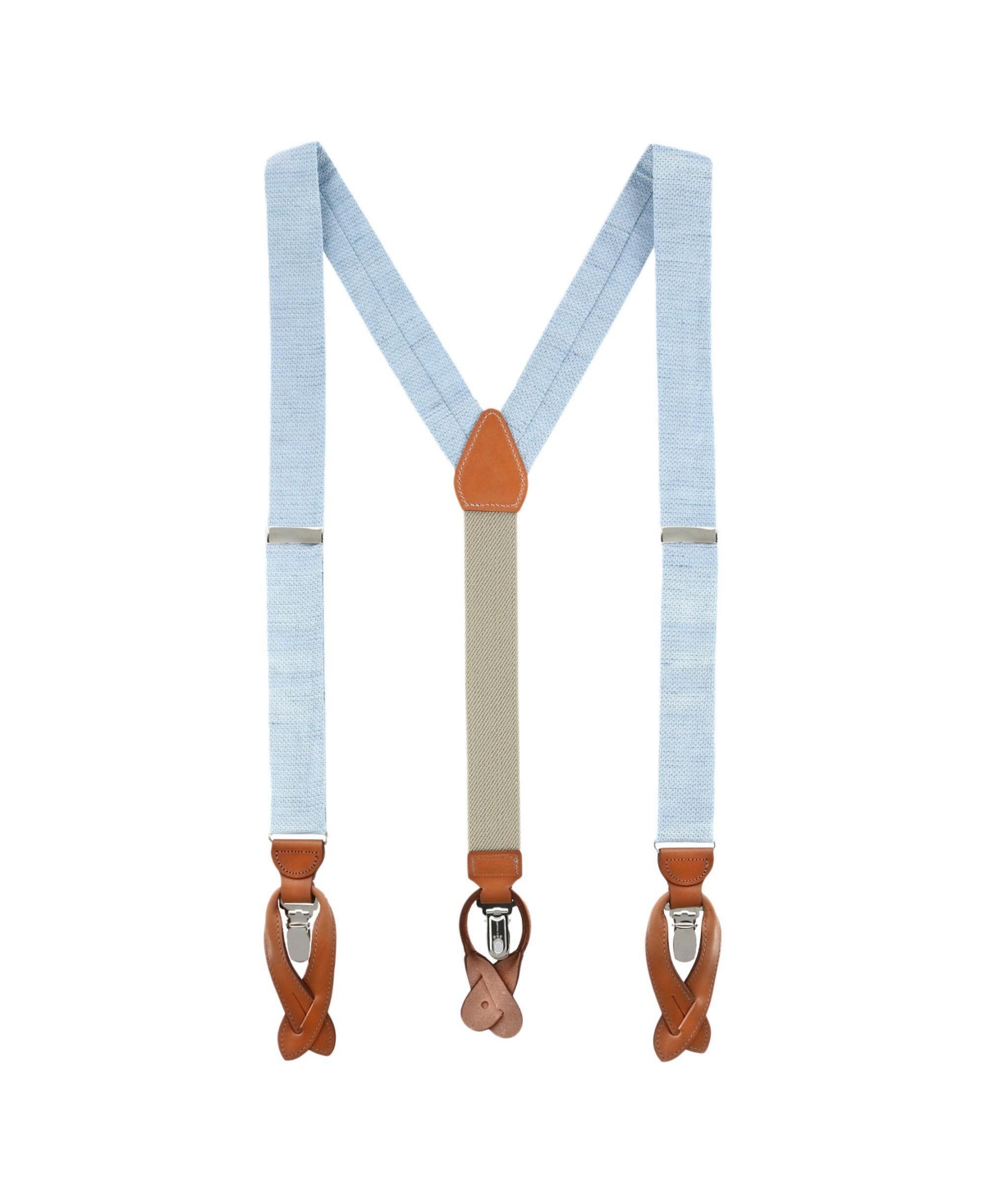 Men's Linen 32mm Convertible Philip Suspenders - Blue