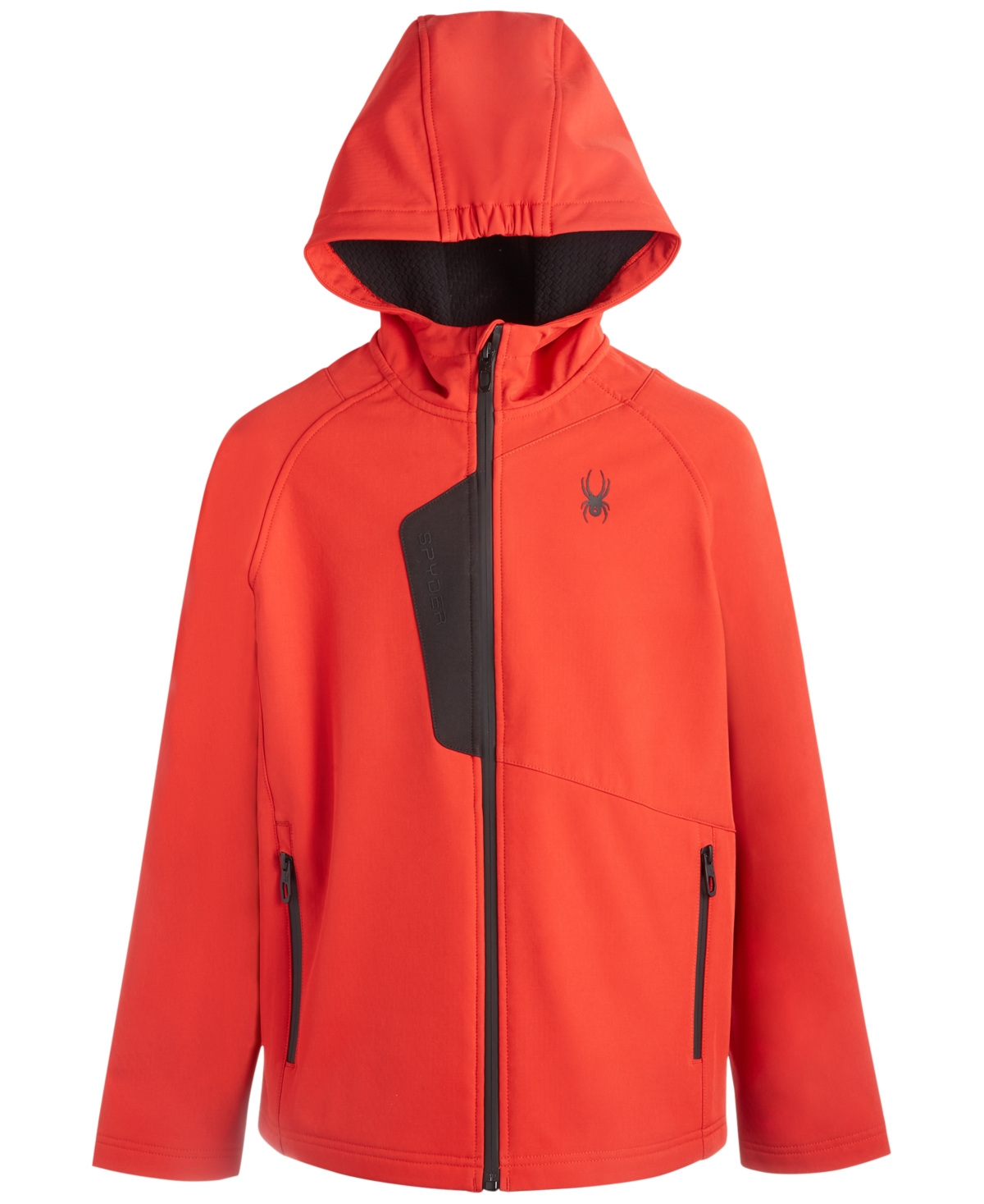 Spyder Big Boys Hooded Softshell Jacket In Red