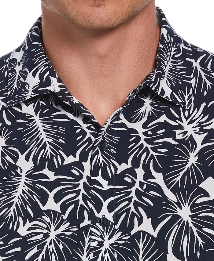 Cubavera Men's Palm-Print Graphic Shirt - Macy's