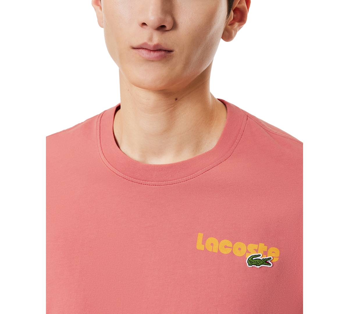 Lacoste Men's Short Sleeve Stacked Logo Crewneck T-Shirt - Zv9 Ladigue Chine
