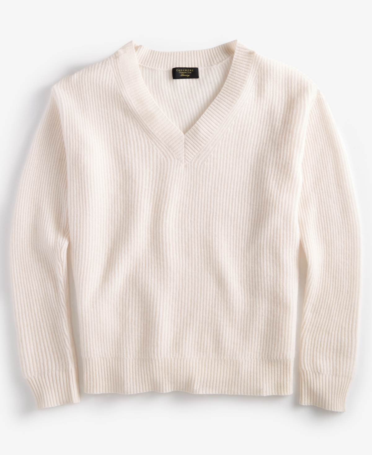 Charter Club Women's 100% Cashmere Ribbed V-Neck Sweater, Created for Macy's