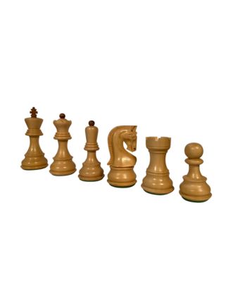 Zagreb Chess Pieces, Acacia and Boxwood