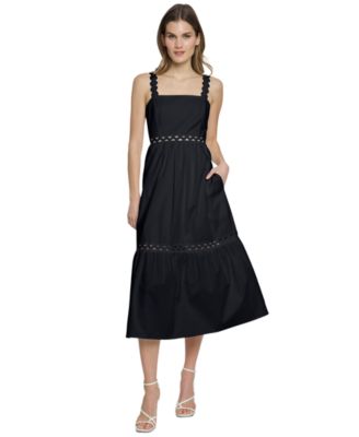 Donna Morgan - Women's Square-Neck Sleeveless Tiered Dress