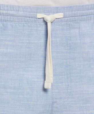 Men's Cross-Dyed Slub Linen Drawstring 8" Shorts