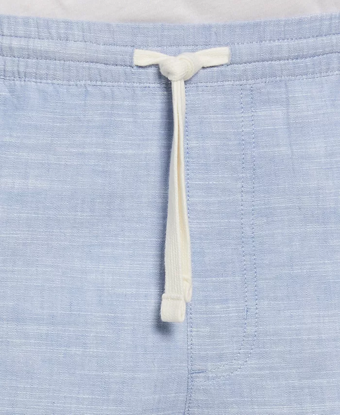 Men's Cross-Dyed Slub Linen Drawstring 8" Shorts - thumbnail 3