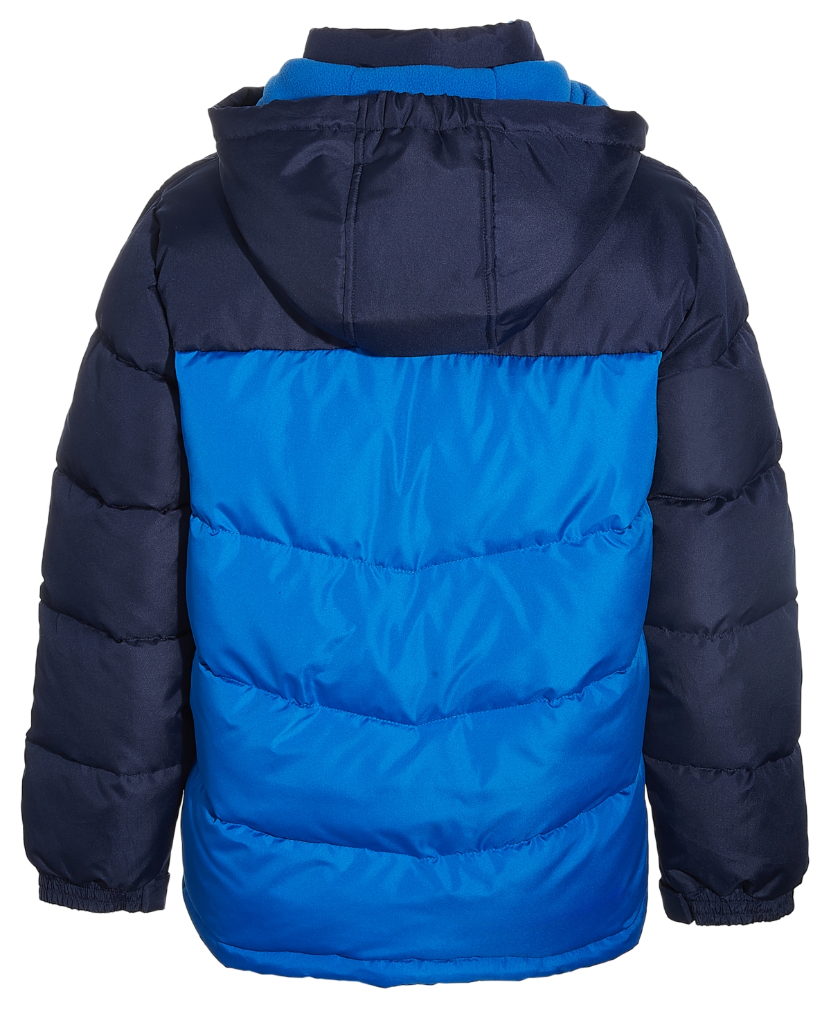 Reebok Big Boys Colorblocked Fleece-Lined Full-Zip Hooded Puffer Jacket