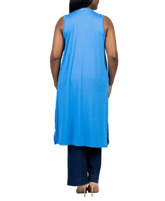 Plus Size Asymmetric Open Front Cardigan Sweater