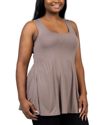 Plus Size Sleeveless Tunic Tank Top