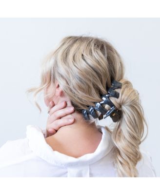 Women s Large Bendable Zig Zag Claw Clip - Stone Green