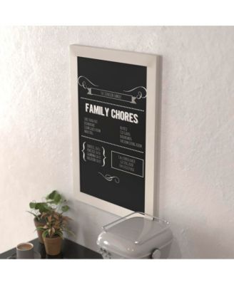 Wall Mounted Magnetic Chalkboard with Wooden Frame
