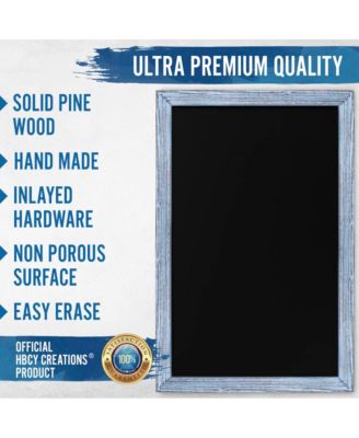 Wall Mounted Magnetic Chalkboard with Wooden Frame