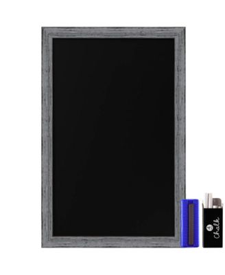 Wall Mounted Magnetic Chalkboard with Wooden Frame