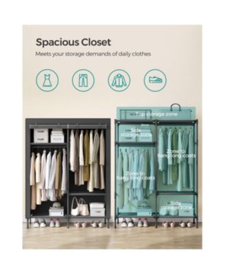 Portable Closet, Fabric Wardrobe Closet, Clothes Organizer With Hanging Rails