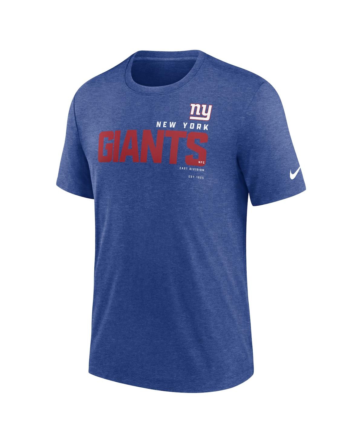 Nike Men'sNew York Giants Team Tri-Blend T-Shirt - Heather Royal