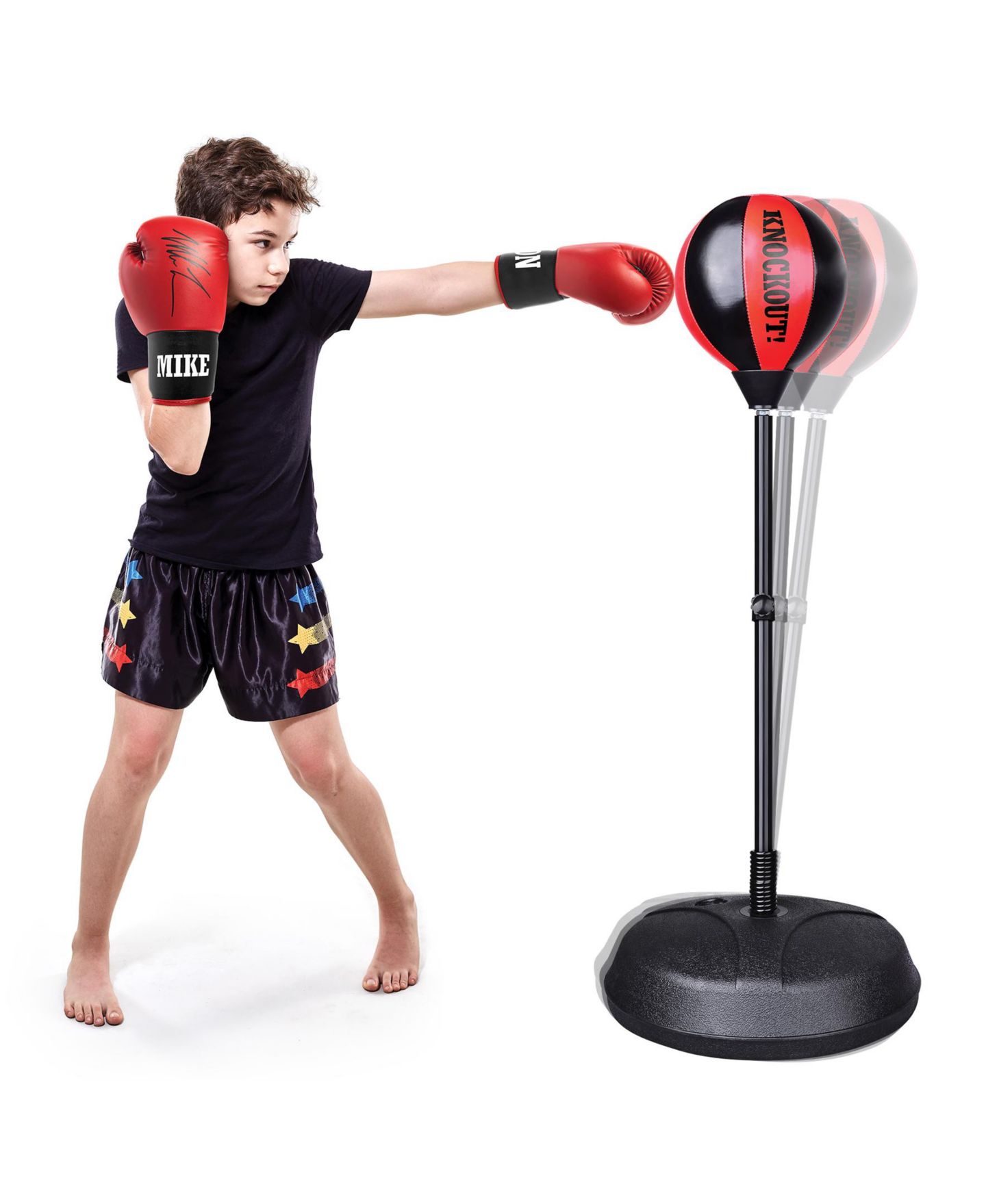 Детские игрушки World Tech Toys Mike Tyson All-Star Junior Adjustable Reflex Bag Boxing Set, от 6 лет, цвет: Разноцветный — фото 7