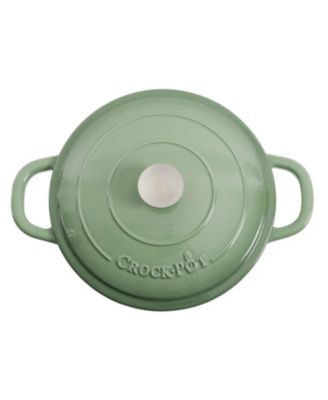 Artisan 5 Quart Cast Iron Braiser Everyday Pan With Borasilicate Lid - Red