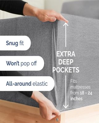 4 Piece Extra Deep Pocket Microfiber Sheet Set - Queen