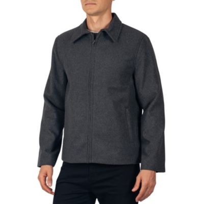 Men's Grant 28" Open Bottom Jacket Wool Blend JD Bomber Zippered Jacket