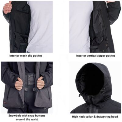 Mens Waterproof Ski Jacket Snowboarding Winter Snow Coat Raincoat