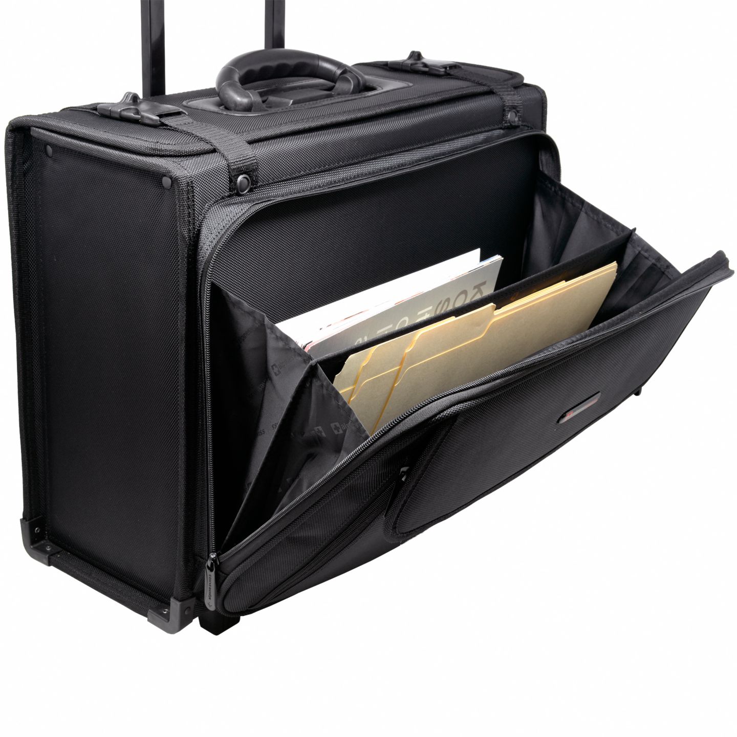 Сумка Alpine Swiss Rolling Briefcase Laptop Bag For Men Women Hard Side Catalog Case Wheels Legal Dividers Lawyer Attache Case Carry-On Business Travel, цвет: Чёрный — фото 5
