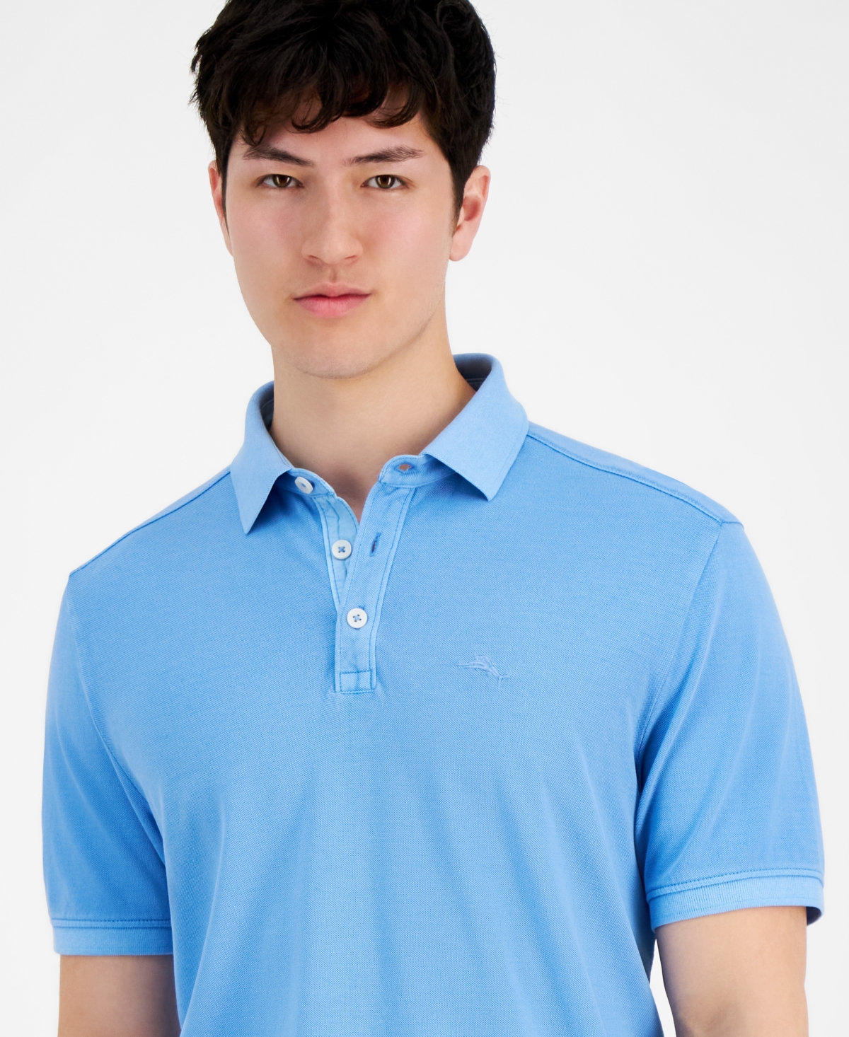 Tommy Bahama Men's Solid Cotton Short-sleeve Lookout Polo Shirt In Blue