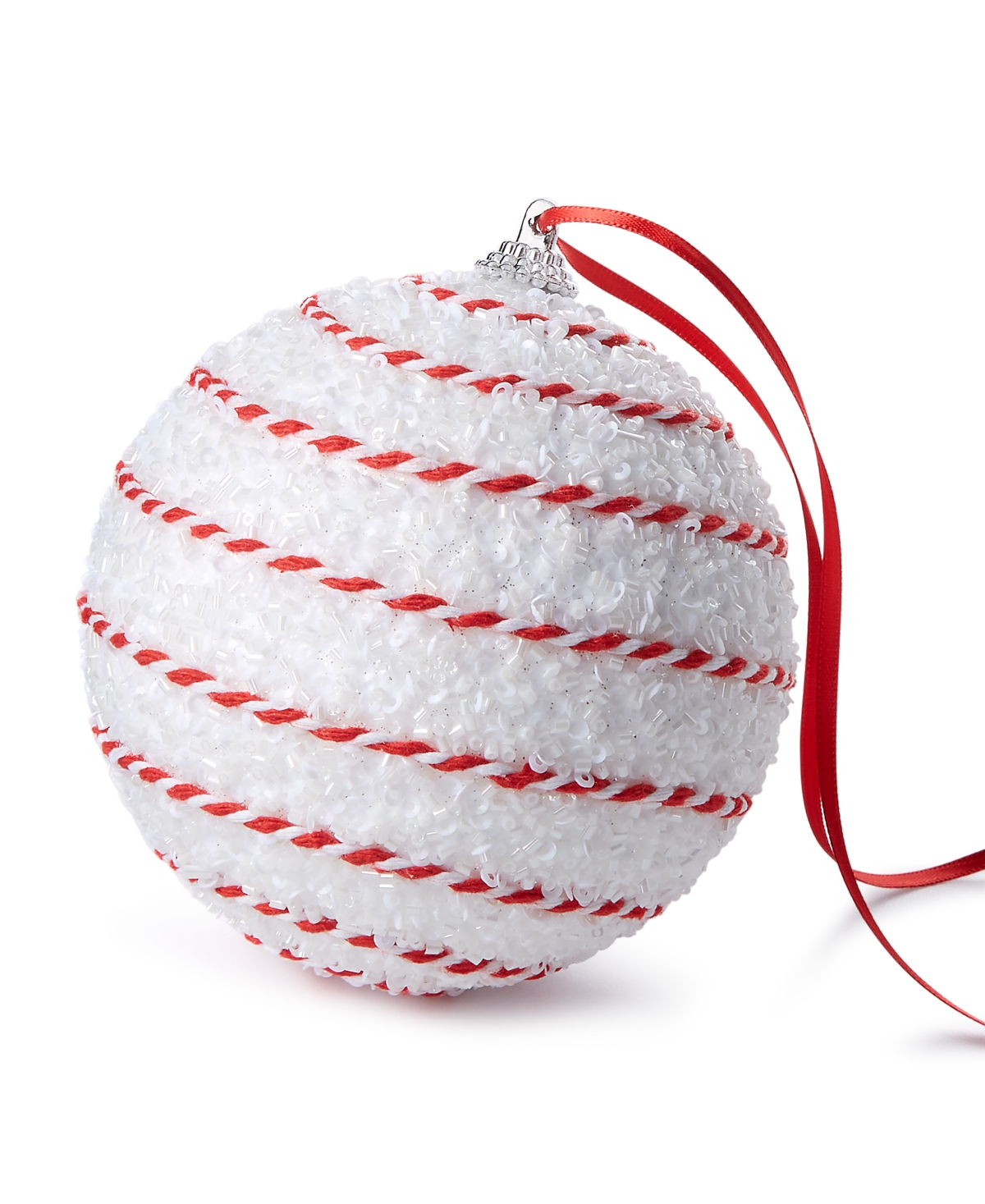 Holiday Lane Christmas Cheer Striped Ornament, Exclusively at Macy's