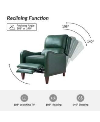 1 piece Leather Pushback Recliner chair