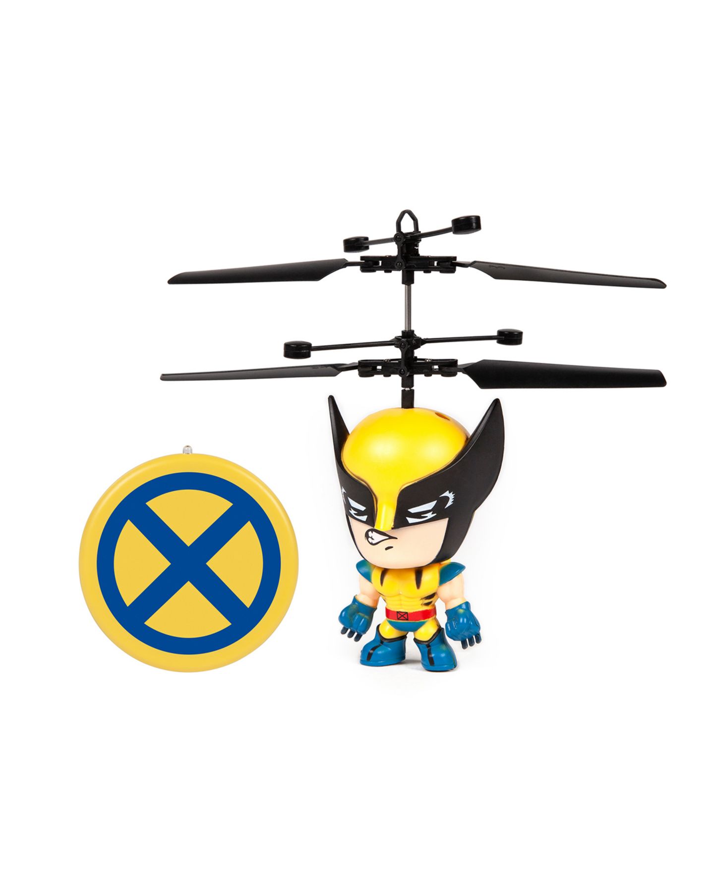 Детская игрушка World Tech Toys 3.5 Inch Marvel Wolverine Big Head UFO Remote Control Flying Figure Helicopter — фото 1