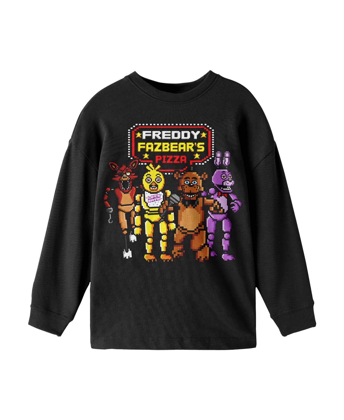 Five Nights at Freddy's Boys Freddy Fazbear's PizzaLong Sleeve Shirt - Black