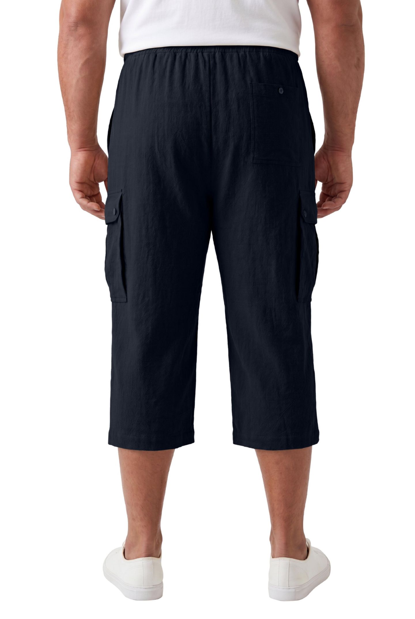 Мужские шорты KingSize Tall Gauze Cargo Judo, цвет: Чёрный — фото 2