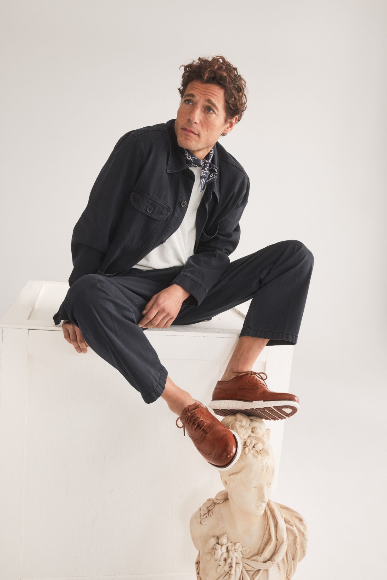 Men's ZERØGRAND Remastered Lace-Up Wingtip Oxford Shoes