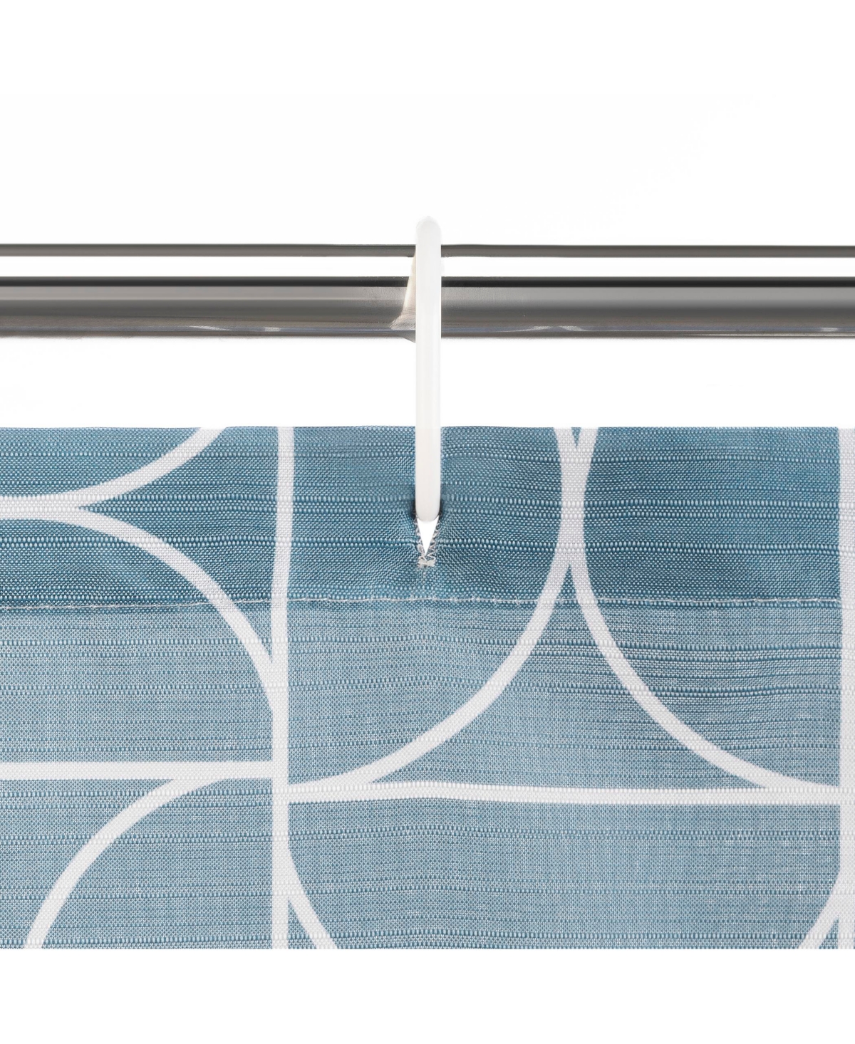 Roswell 13-Piece Geometric Print Shower Curtain Set