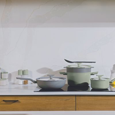 Balance Non-stick Ceramic Wok Pan 11", 4.4qt. With Glass Lid, Recycled Aluminum