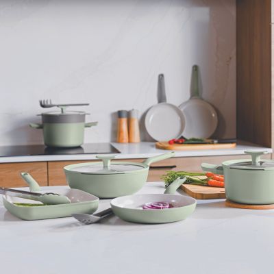 Balance Non-stick Ceramic Wok Pan 11", 4.4qt. With Glass Lid, Recycled Aluminum