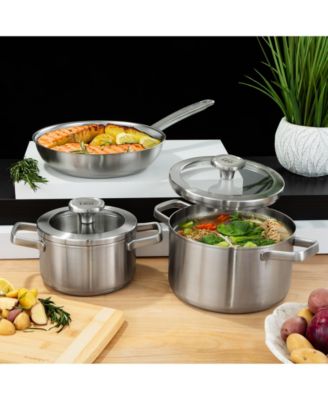 Graphite 5Pc Recycled 18/10 Stainless Steel Cookware Set