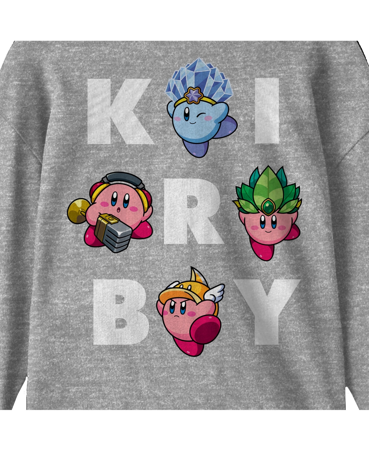 Kirby Boys Different Abilities Crazy Letters Youth HeatherCrew Neck Sweatshirt - Gray