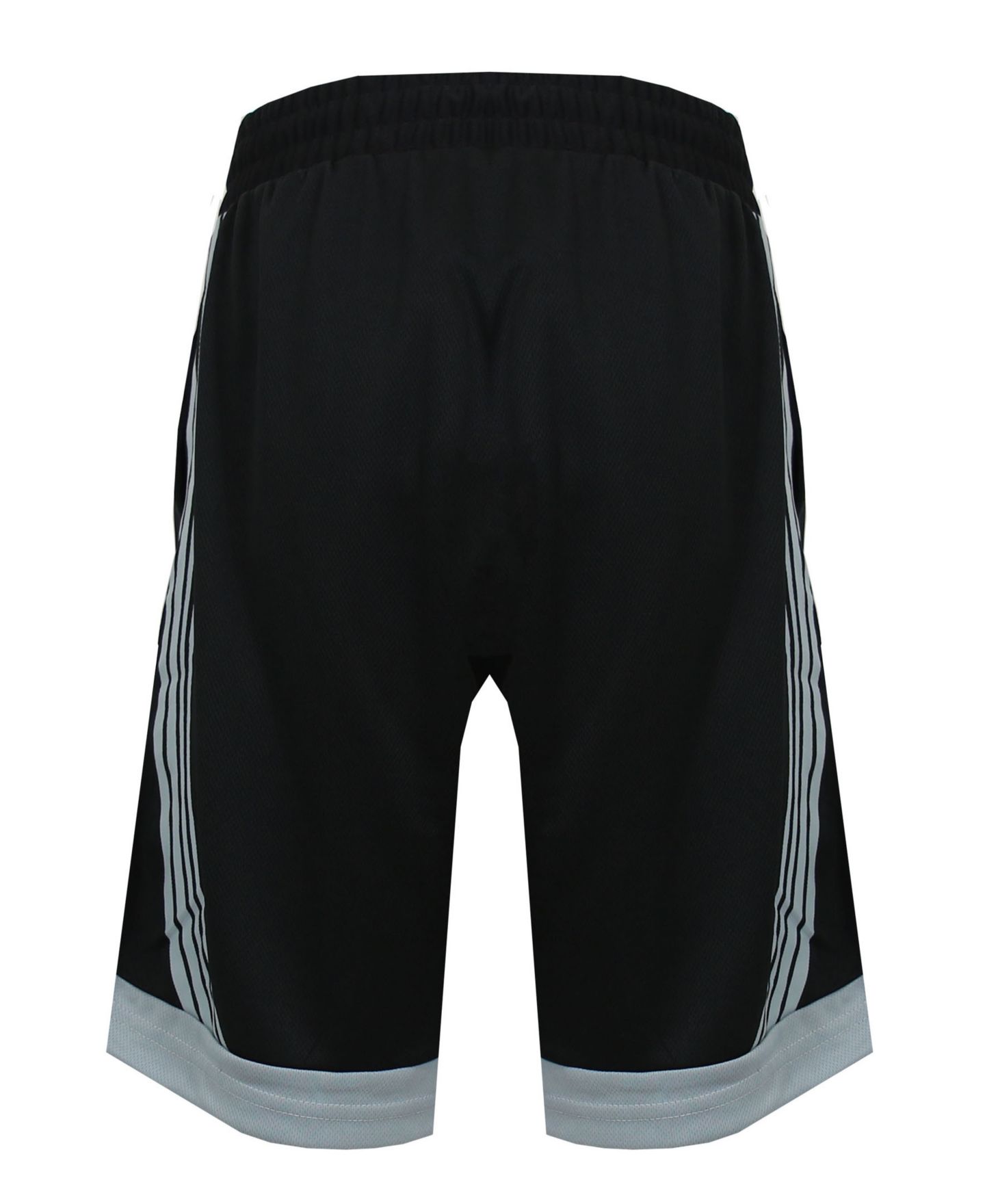 Мужские шорты Galaxy By Harvic Premium Active Moisture Wicking Workout Mesh Shorts With Trim, цвет: Чёрный / Серебряный — фото 3