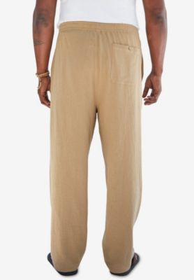 Big & Tall Elastic Waist Gauze Cotton Pants