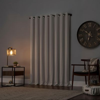 Linen Blend Blackout Grommet Top Curtain