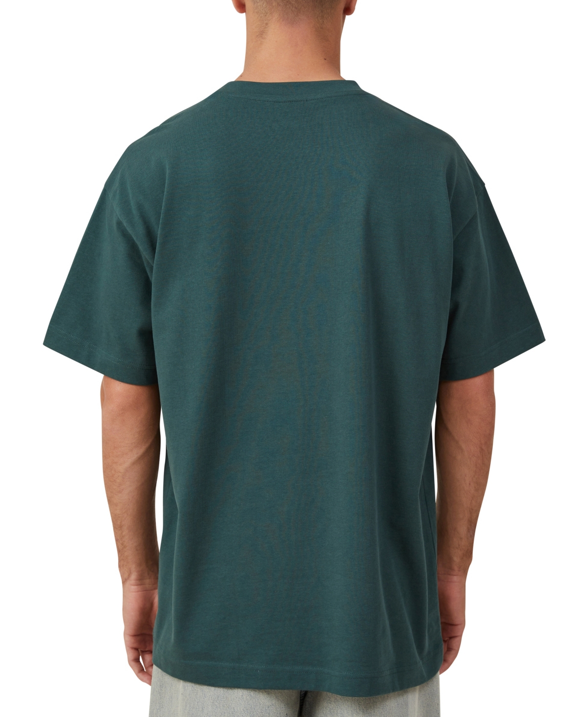 Cotton On Men's Box Fit Plain T-shirt In Green