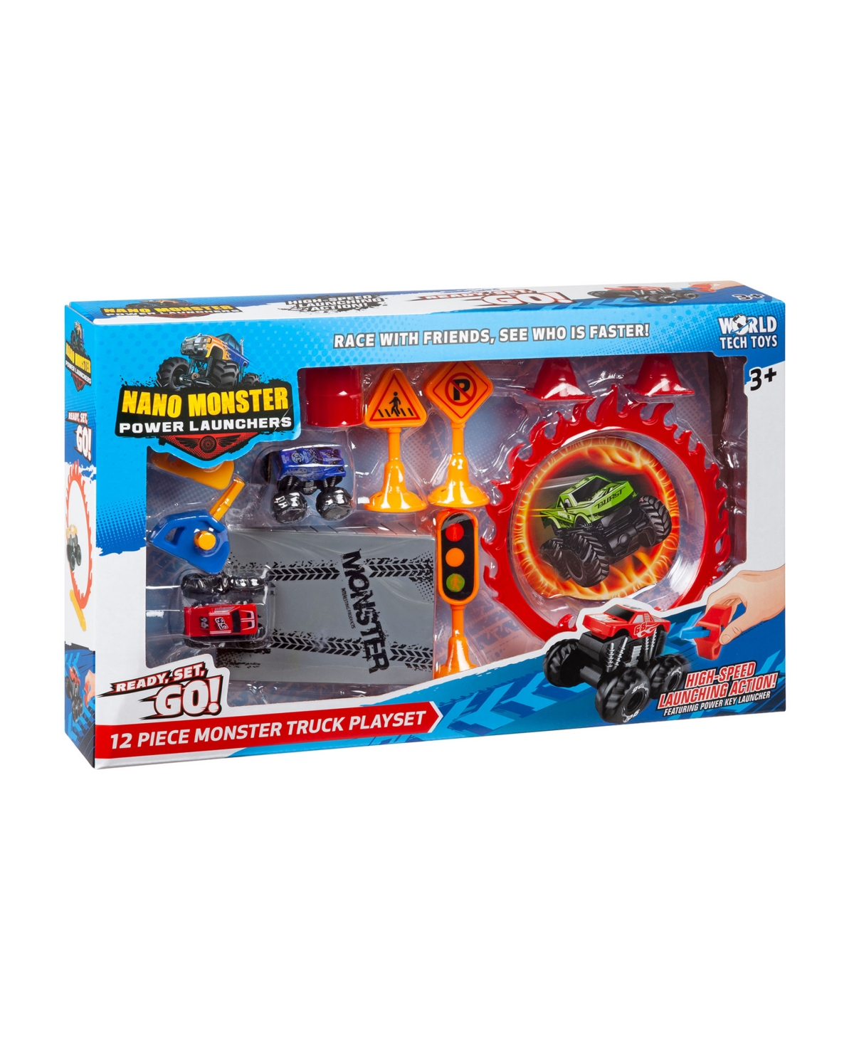 World Tech Toys Nano Monster Power Launcher 12 Piece Playset In Multi